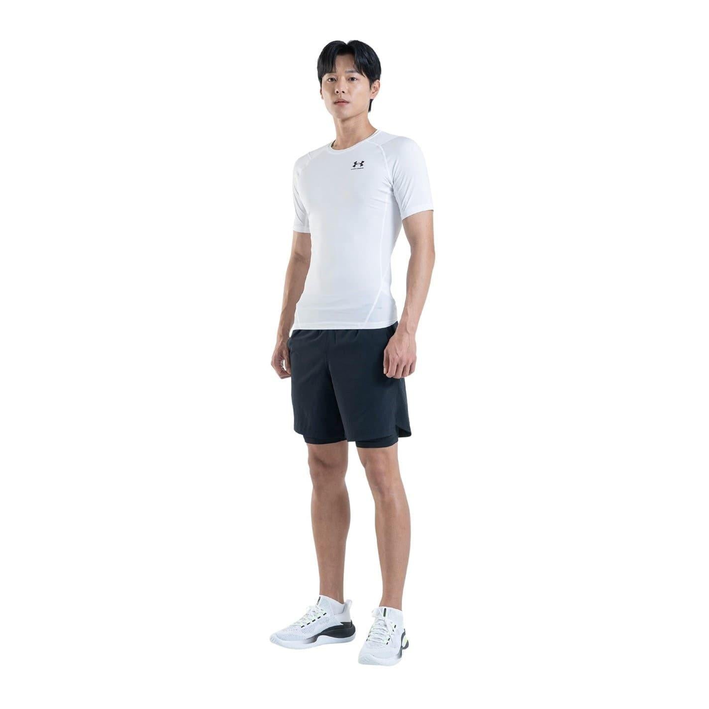 White - Pack Shot - Under Armour Mens HeatGear Training T-Shirt