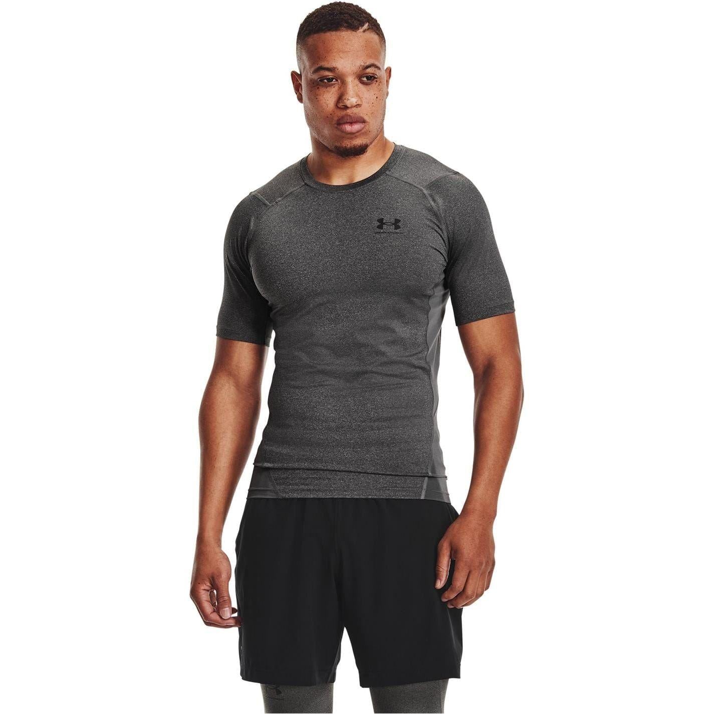 Carbon Heather - Back - Under Armour Mens HeatGear Training T-Shirt