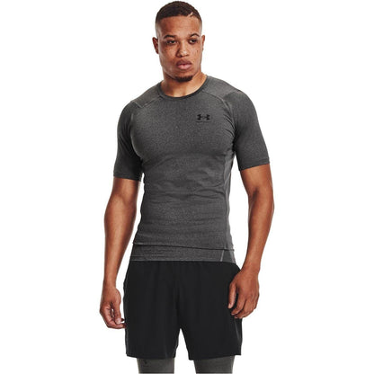 Carbon Heather - Back - Under Armour Mens HeatGear Training T-Shirt
