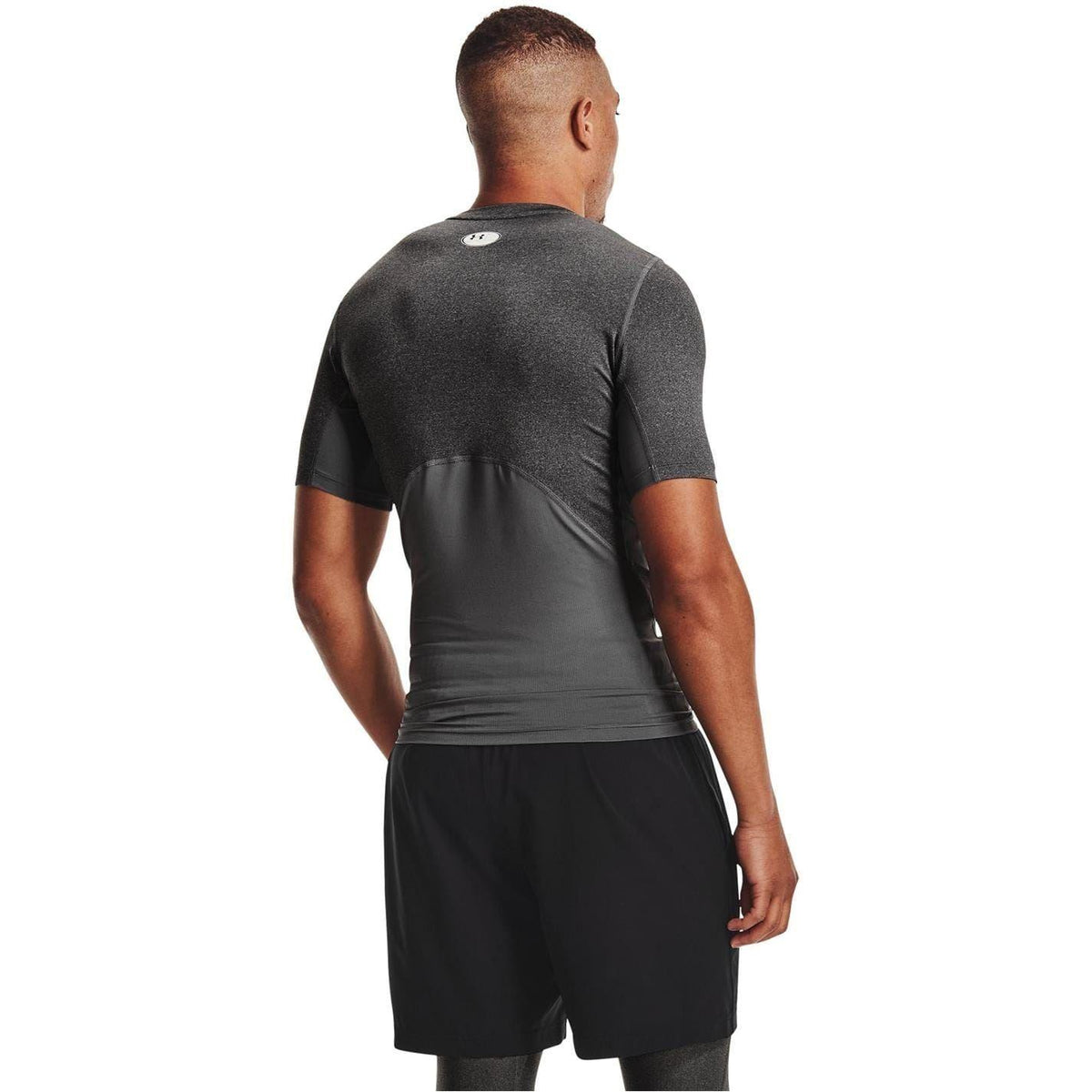 Carbon Heather - Side - Under Armour Mens HeatGear Training T-Shirt