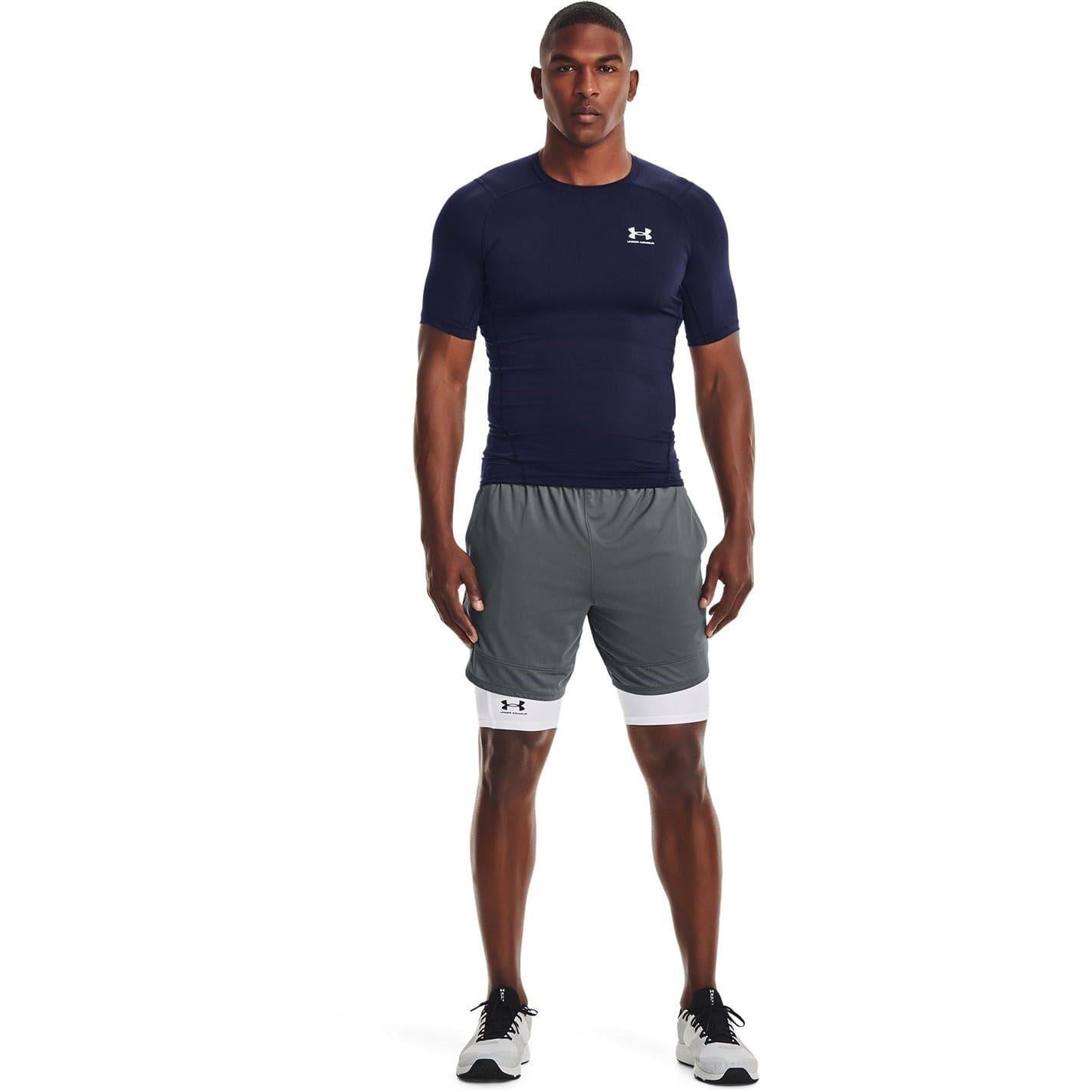 Navy-White - Lifestyle - Under Armour Mens HeatGear Training T-Shirt