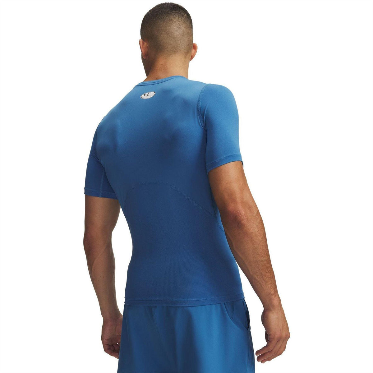 Blue-White - Back - Under Armour Mens HeatGear Training T-Shirt