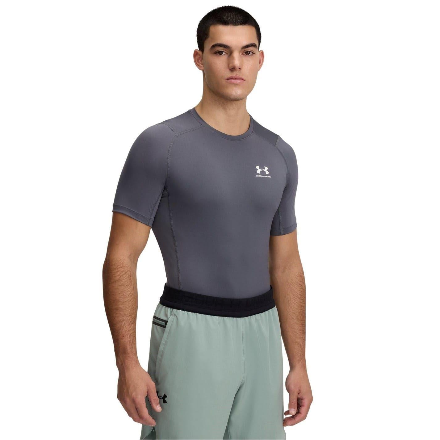 Castle Rock-White - Front - Under Armour Mens HeatGear Training T-Shirt