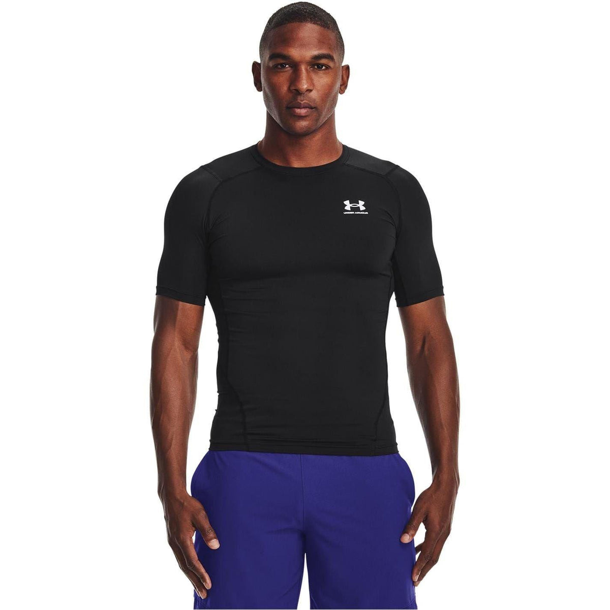 Black - Back - Under Armour Mens HeatGear Training T-Shirt