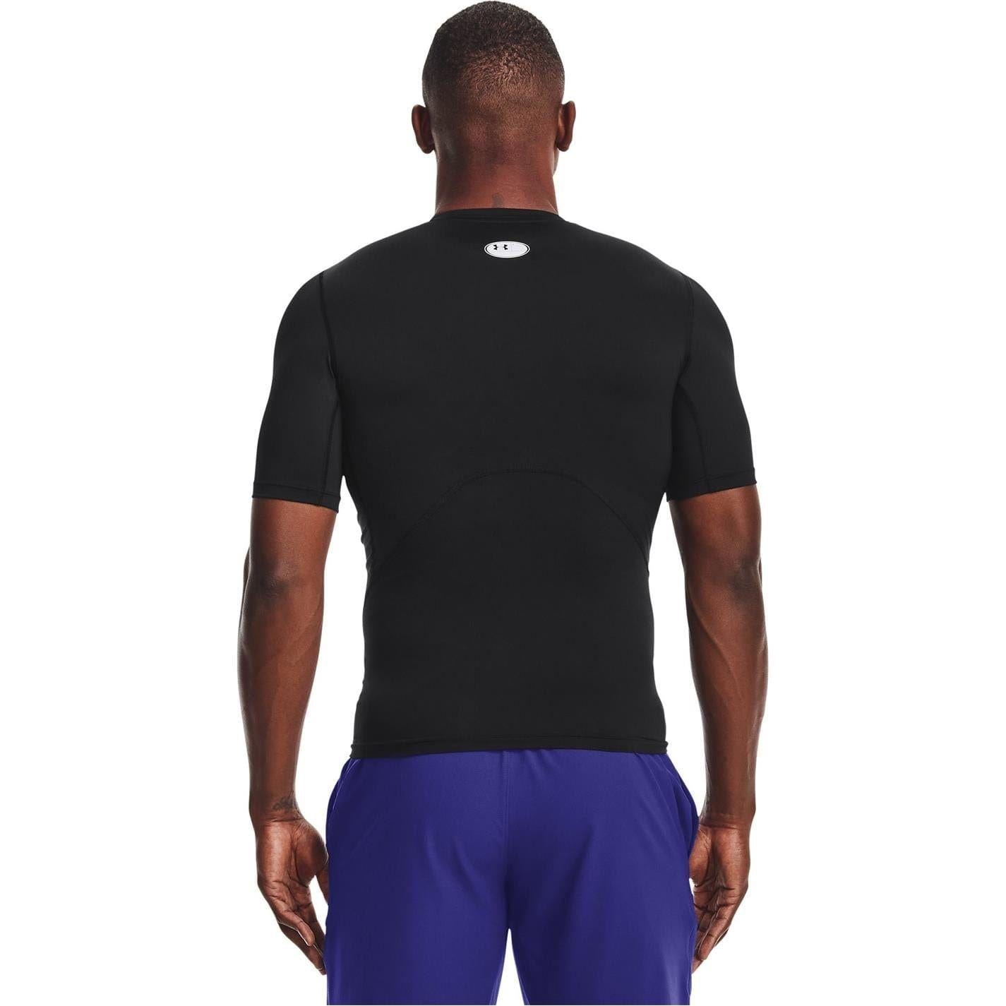 Black - Side - Under Armour Mens HeatGear Training T-Shirt