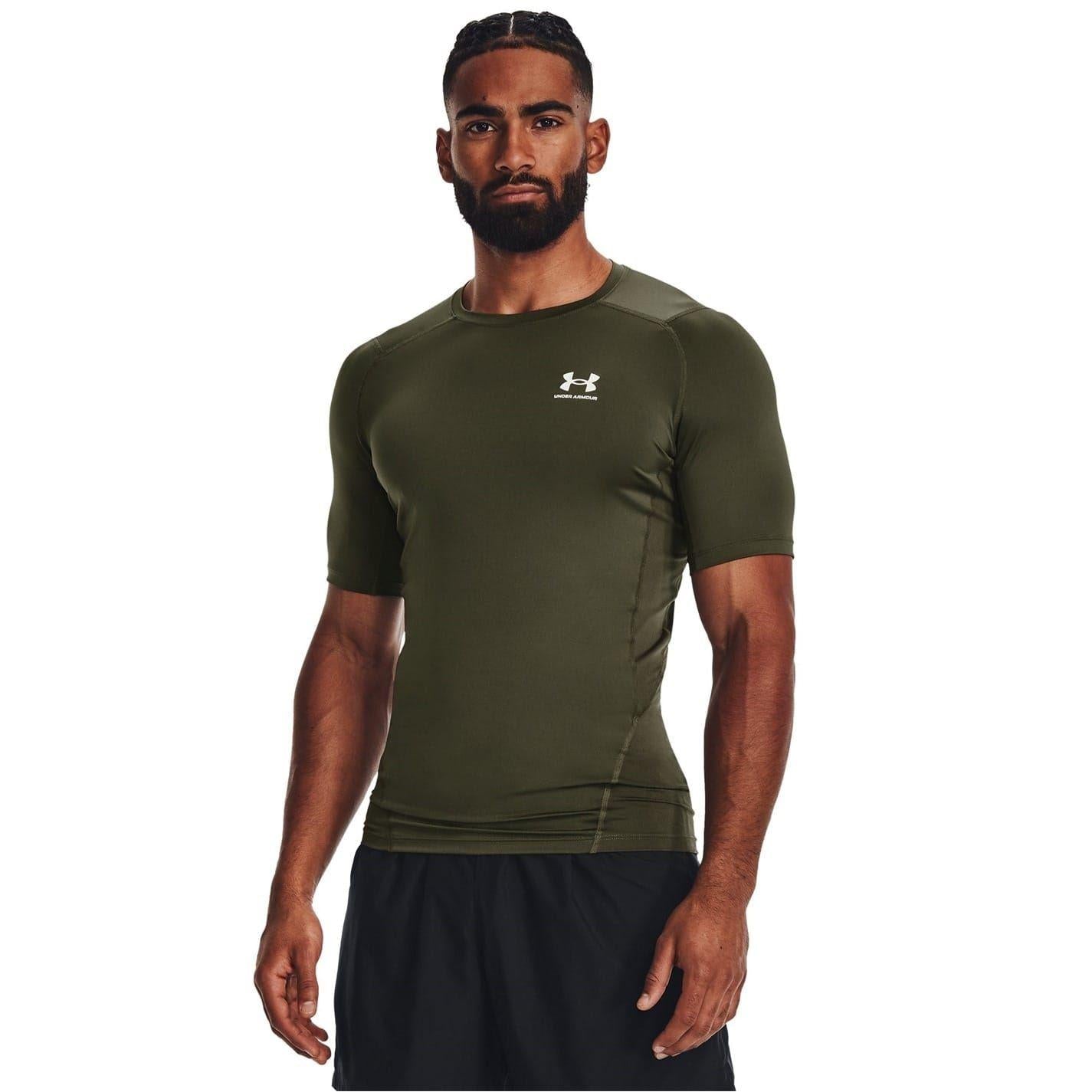 Marine OD Green - Back - Under Armour Mens HeatGear Training T-Shirt