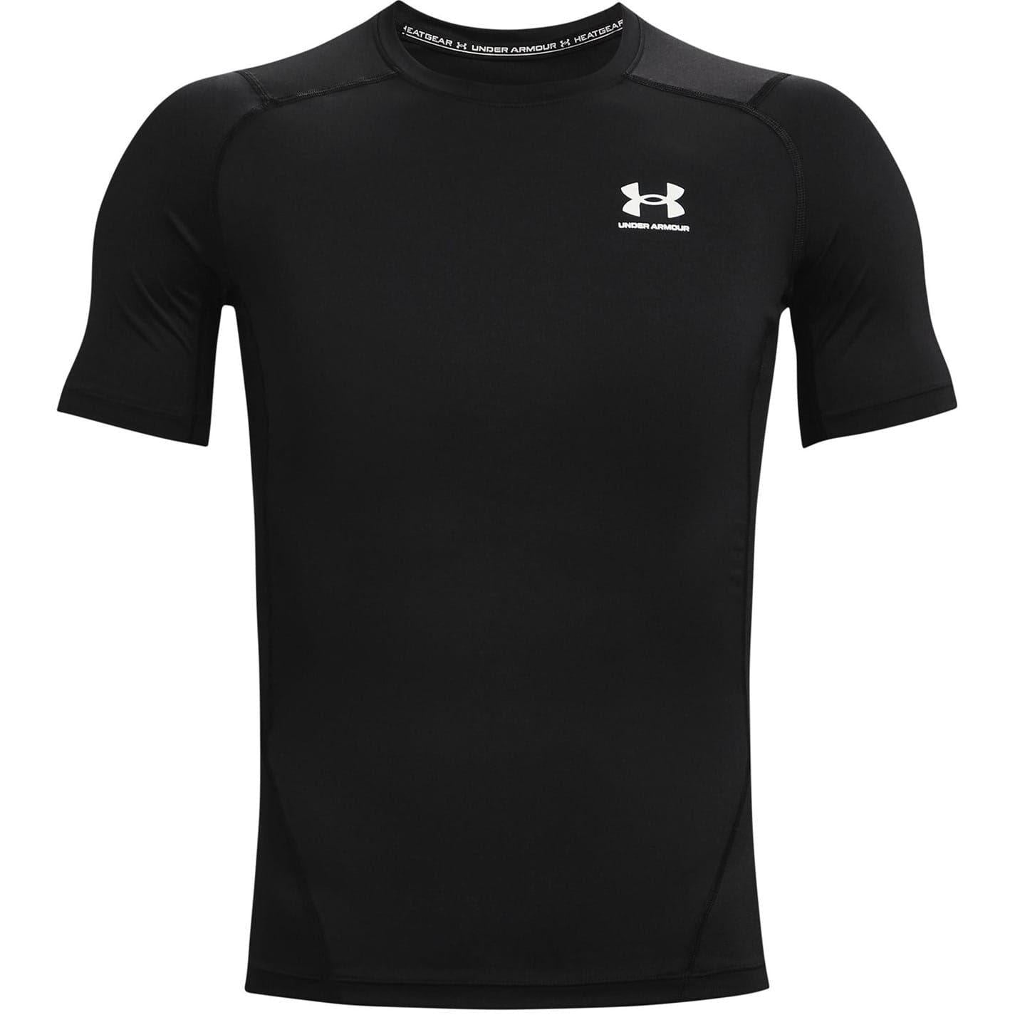 Black - Front - Under Armour Mens HeatGear Training T-Shirt