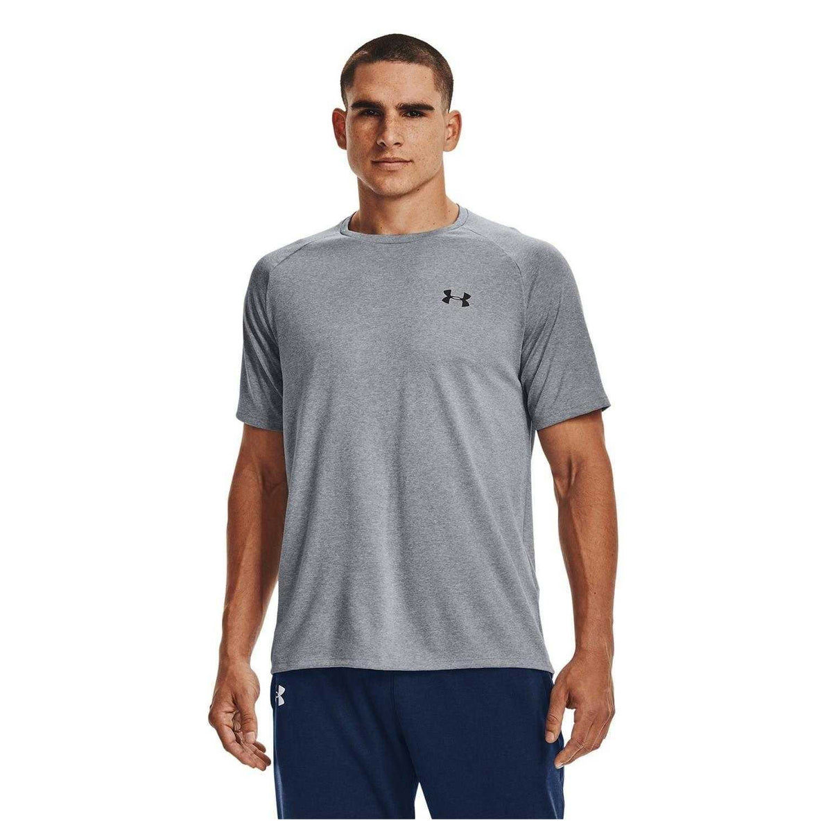 Light Steel Heather - Side - Under Armour Mens Tech 2.0 T-Shirt