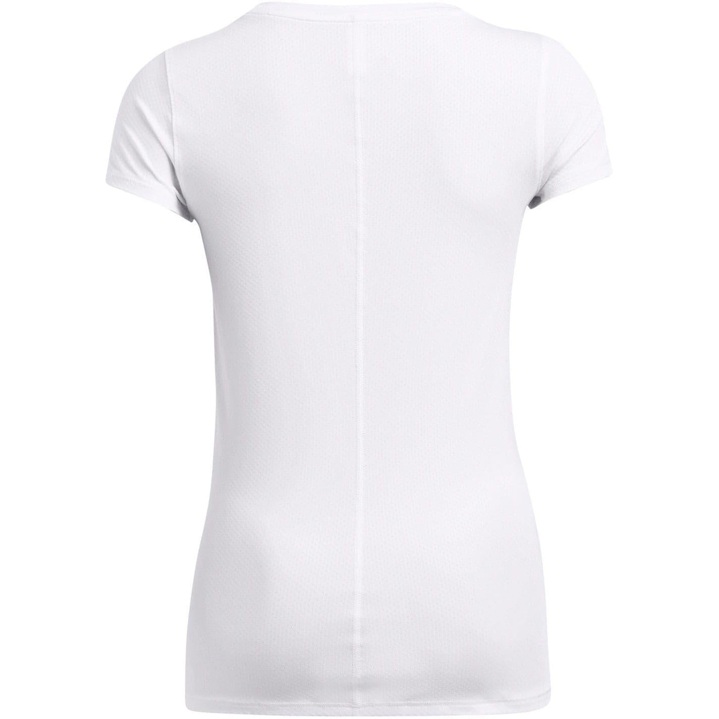 White - Lifestyle - Under Armour Womens-Ladies Performance HeatGear Short-Sleeved Training T-Shirt