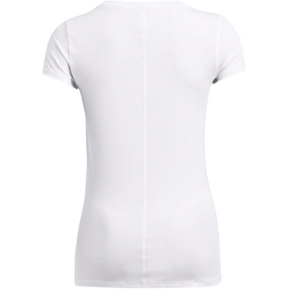 White - Lifestyle - Under Armour Womens-Ladies Performance HeatGear Short-Sleeved Training T-Shirt