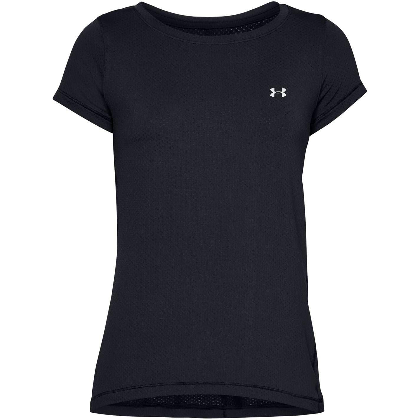 Black - Front - Under Armour Womens-Ladies Performance HeatGear Short-Sleeved Training T-Shirt