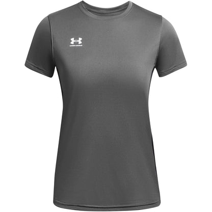 White Castlerock - Front - Under Armour Womens-Ladies Challenger Training T-Shirt