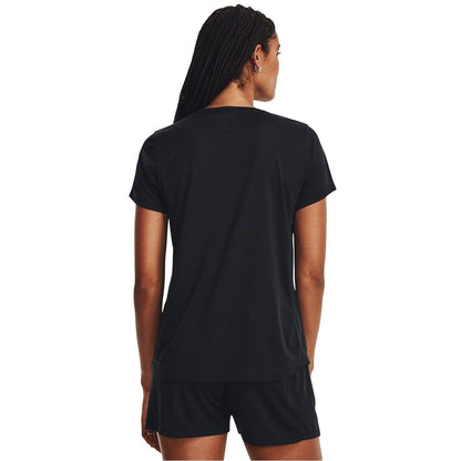 Black-White - Side - Under Armour Womens-Ladies Challenger Training T-Shirt