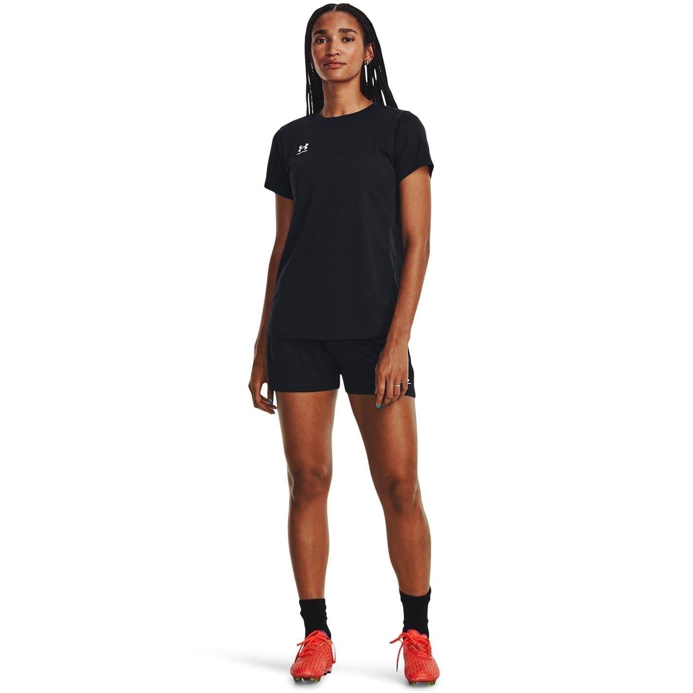 Black-White - Lifestyle - Under Armour Womens-Ladies Challenger Training T-Shirt