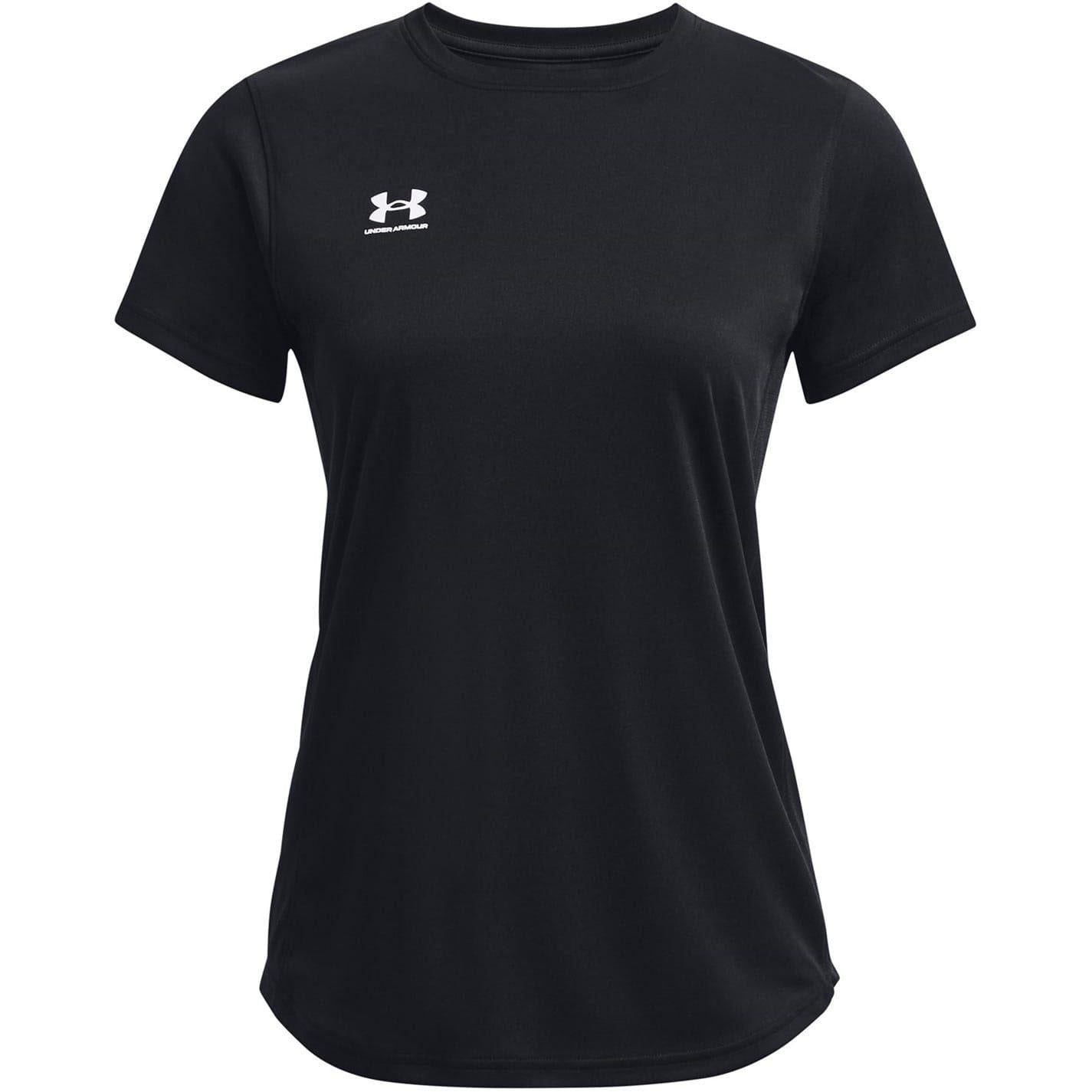 Black-White - Front - Under Armour Womens-Ladies Challenger Training T-Shirt