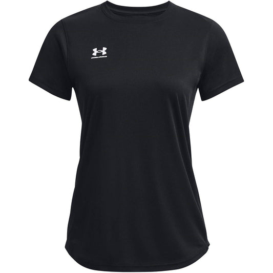 Black-White - Front - Under Armour Womens-Ladies Challenger Training T-Shirt