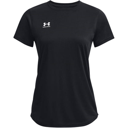 Black-White - Front - Under Armour Womens-Ladies Challenger Training T-Shirt