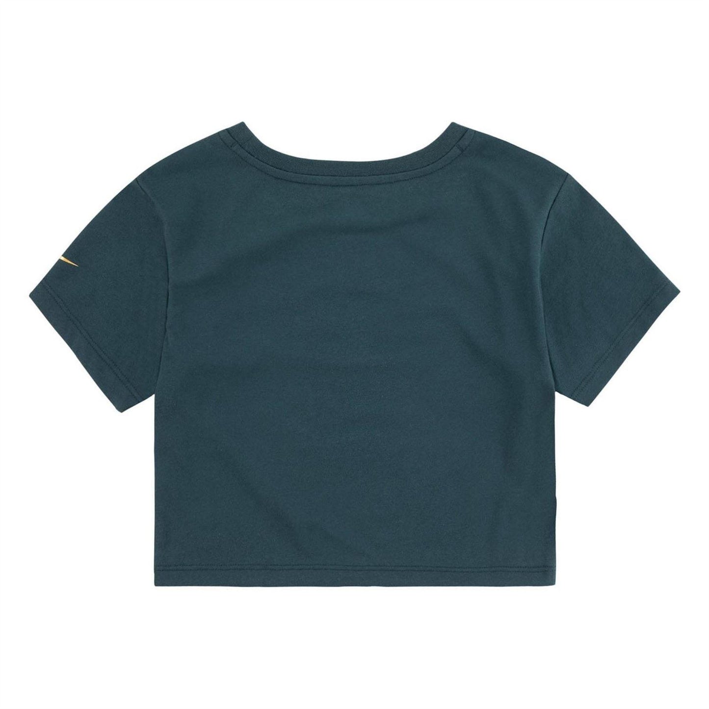 Green - Back - Nike Childrens-Kids Just Do It Shiny Crop T-Shirt