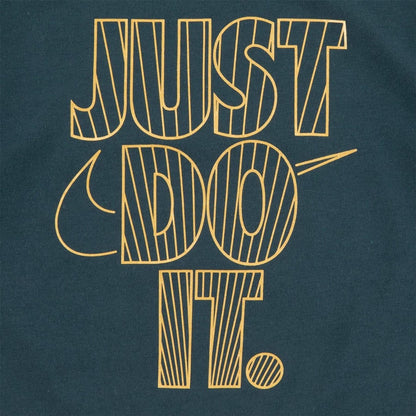 Green - Side - Nike Childrens-Kids Just Do It Shiny Crop T-Shirt