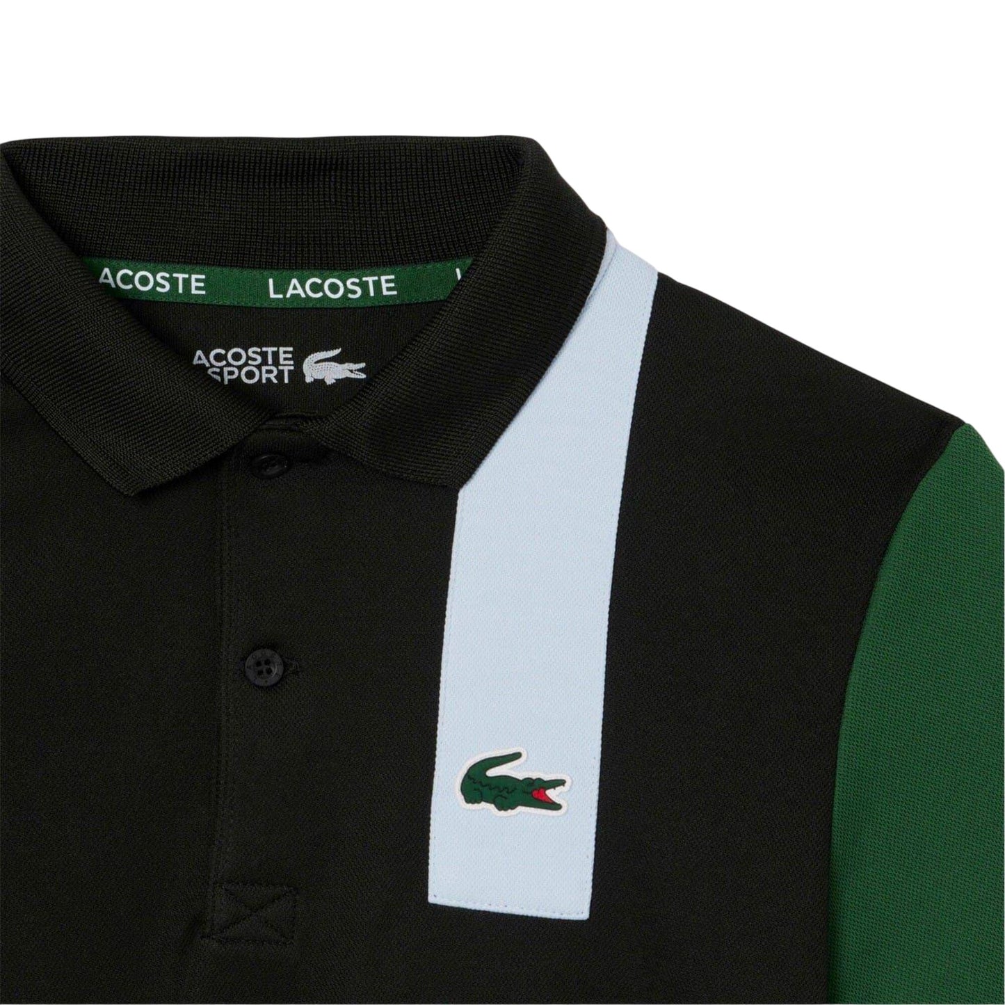 Black - Side - Lacoste Boys Lettering Regular Polo Shirt