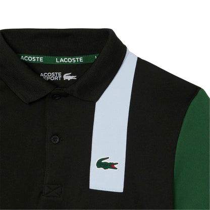 Black - Side - Lacoste Boys Lettering Regular Polo Shirt
