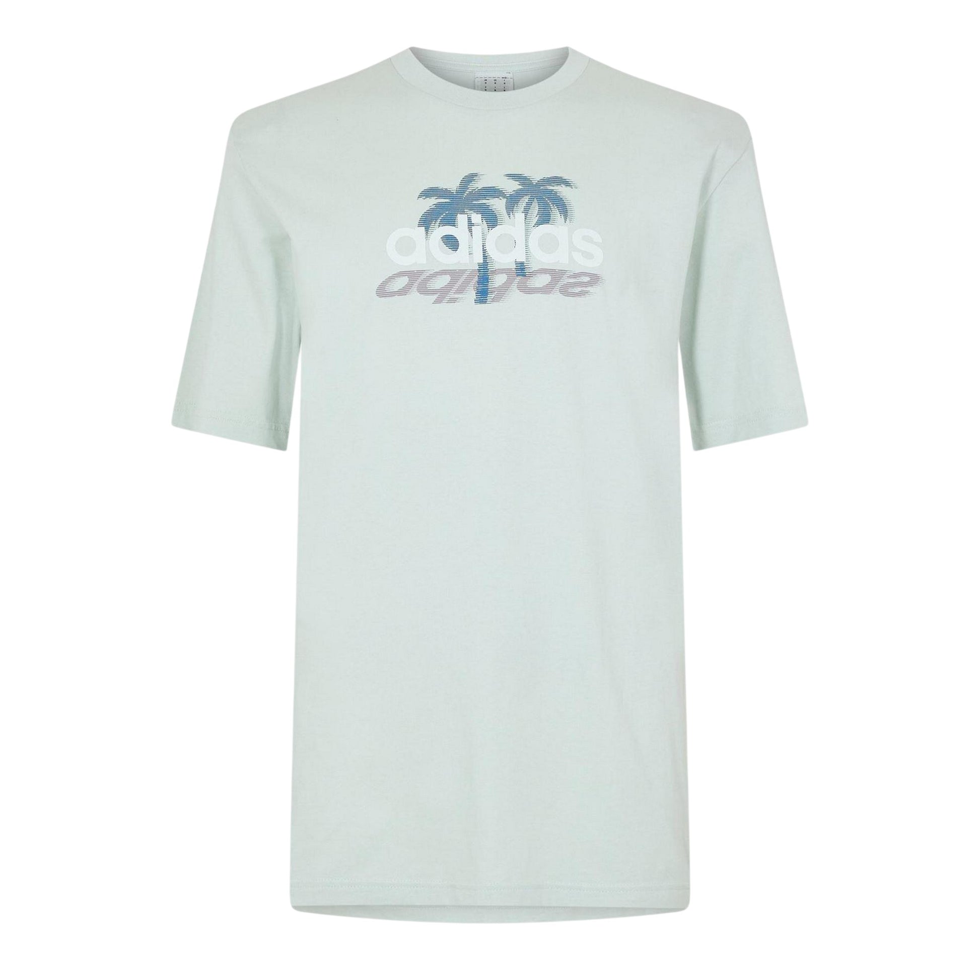 Linen Green - Front - Adidas Mens T-Shirt