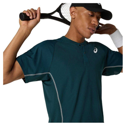 Green - Side - Asics Mens Match Polo Shirt
