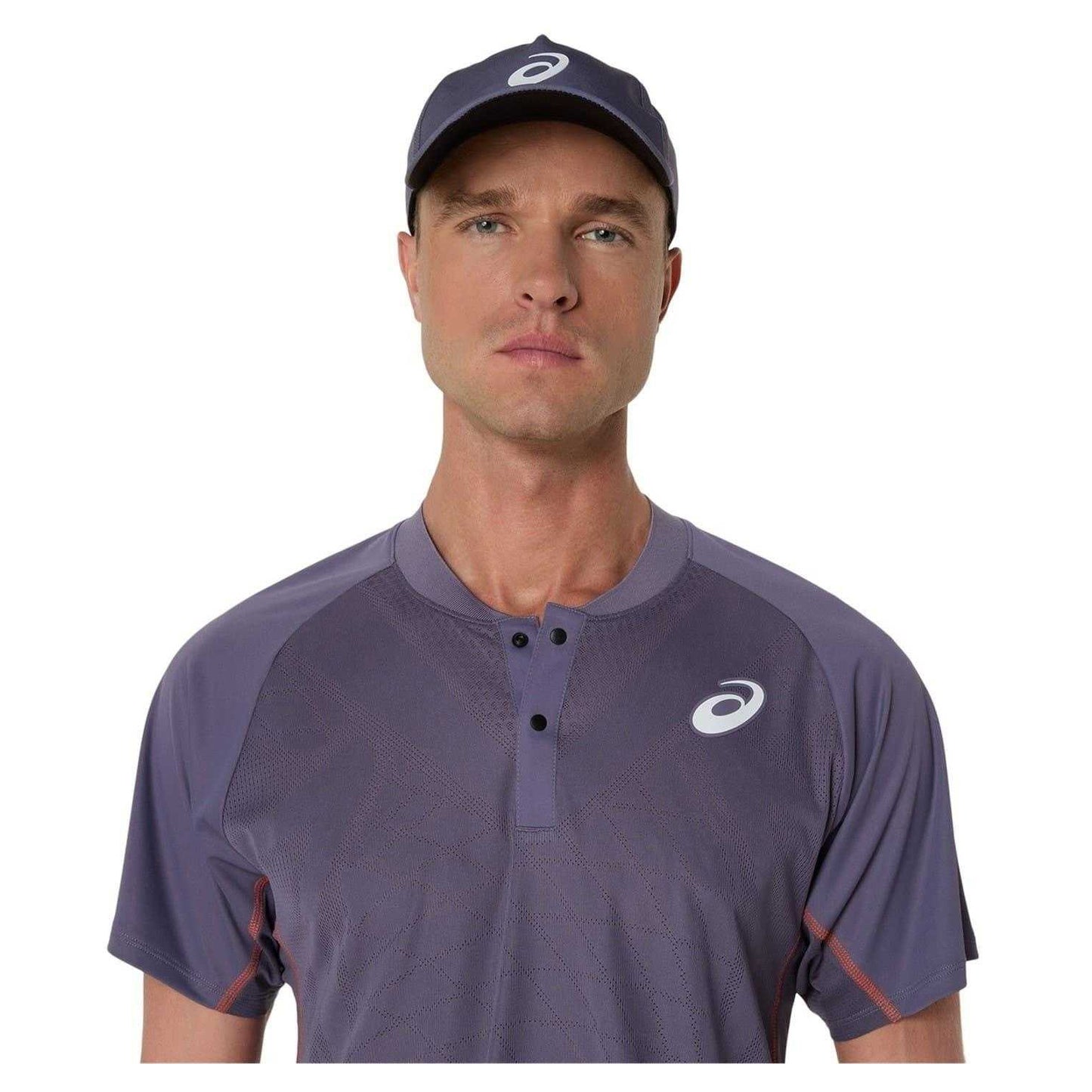 Indigo - Side - Asics Mens Match Polo Shirt