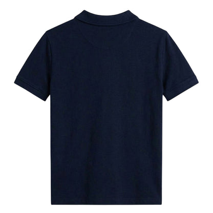 Night Navy - Side - Tommy Hilfiger Childrens-Kids Script Flag Regular Polo Shirt