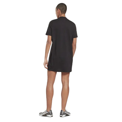 Black - Back - Reebok Womens-Ladies Identity T-Shirt Dress