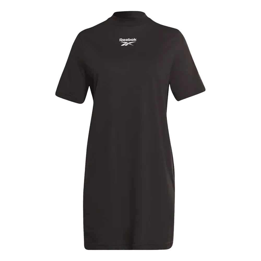 Black - Front - Reebok Womens-Ladies Identity T-Shirt Dress