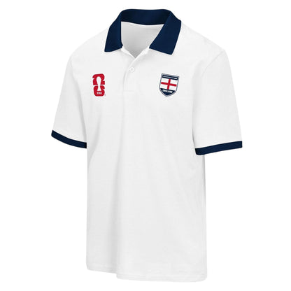 White - Front - Fifa Mens World Cup England FA Short-Sleeved Polo Shirt