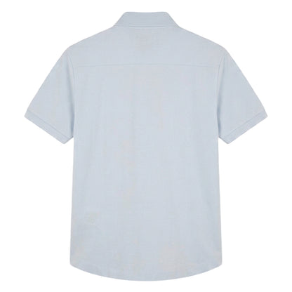 Blue - Back - Lacoste Mens Paris Lettering Regular Polo Shirt