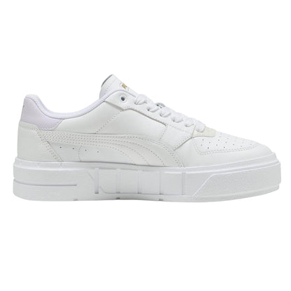 White-Lilac - Lifestyle - Puma Womens-Ladies Cali Leather Platform Court Trainers