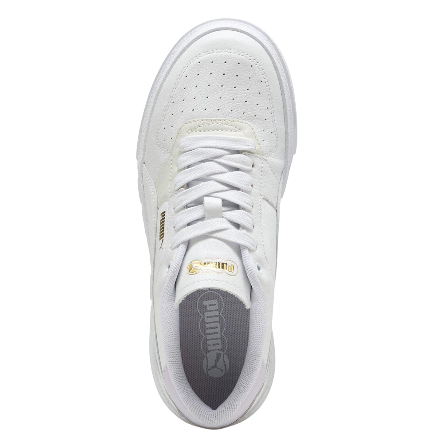 White-Lilac - Pack Shot - Puma Womens-Ladies Cali Leather Platform Court Trainers