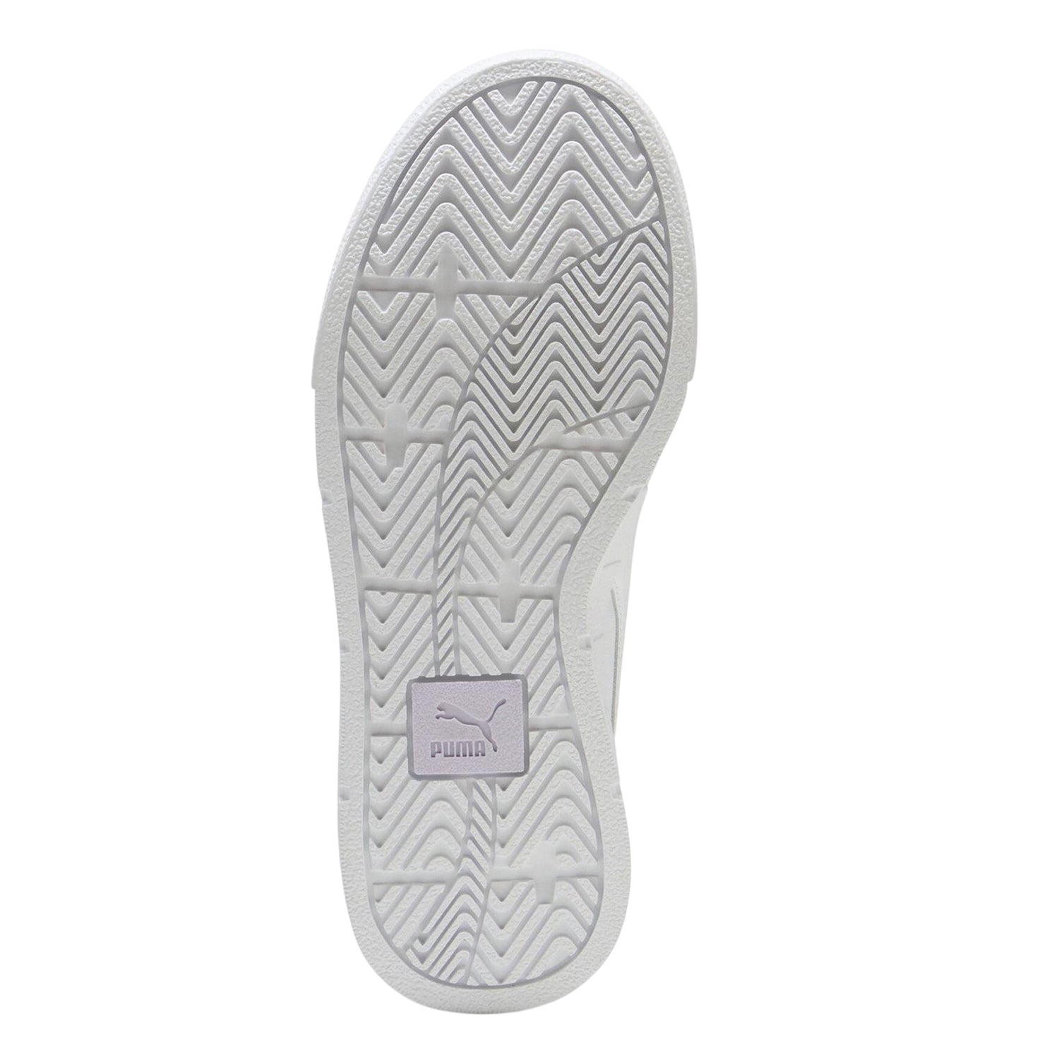 White-Lilac - Close up - Puma Womens-Ladies Cali Leather Platform Court Trainers
