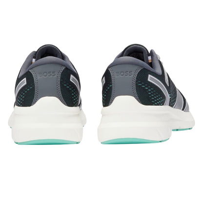 Grey - Back - Boss Mens Owen Trainers
