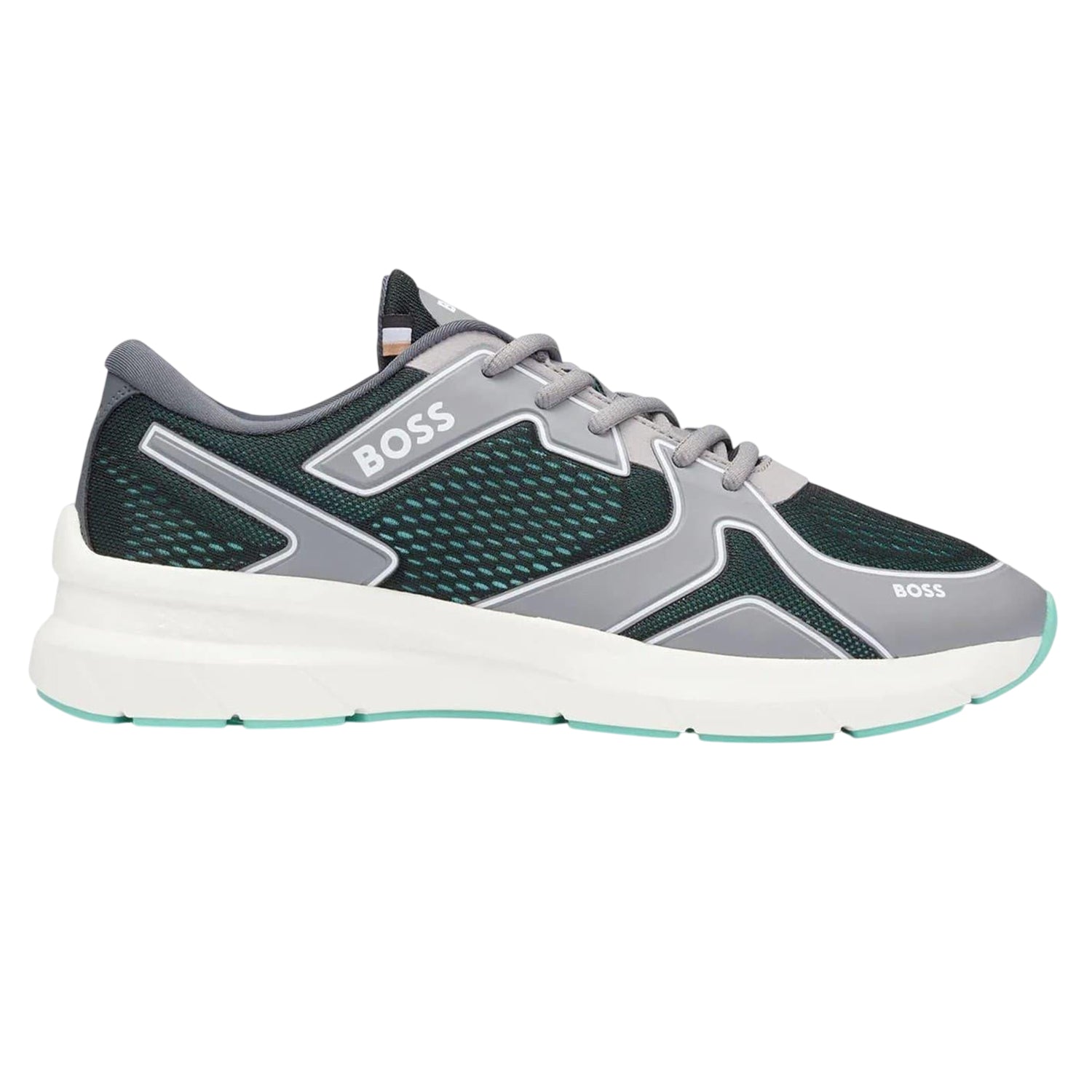 Grey - Side - Boss Mens Owen Trainers