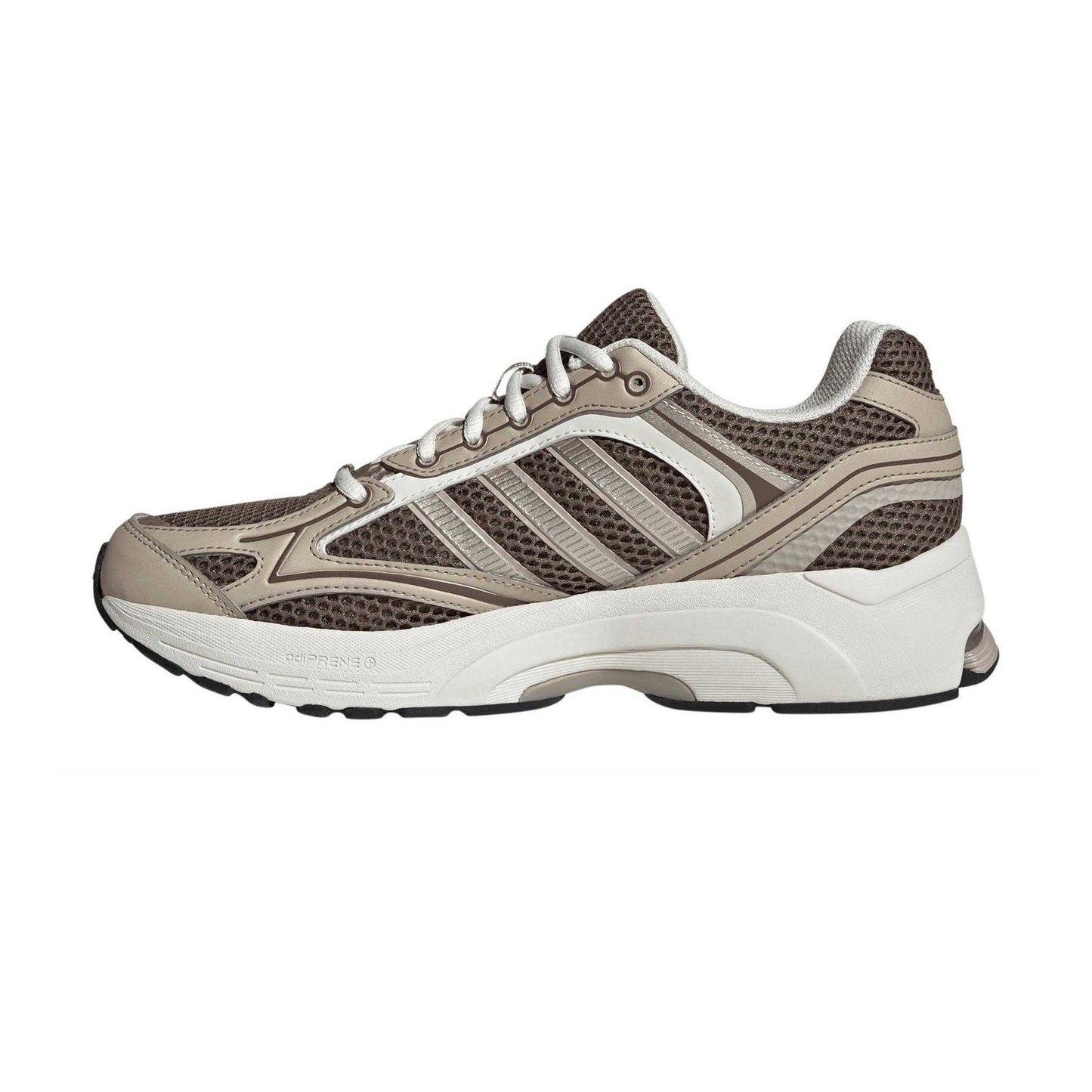 Off White-Brown - Side - Adidas Womens-Ladies Spiritain Trainers
