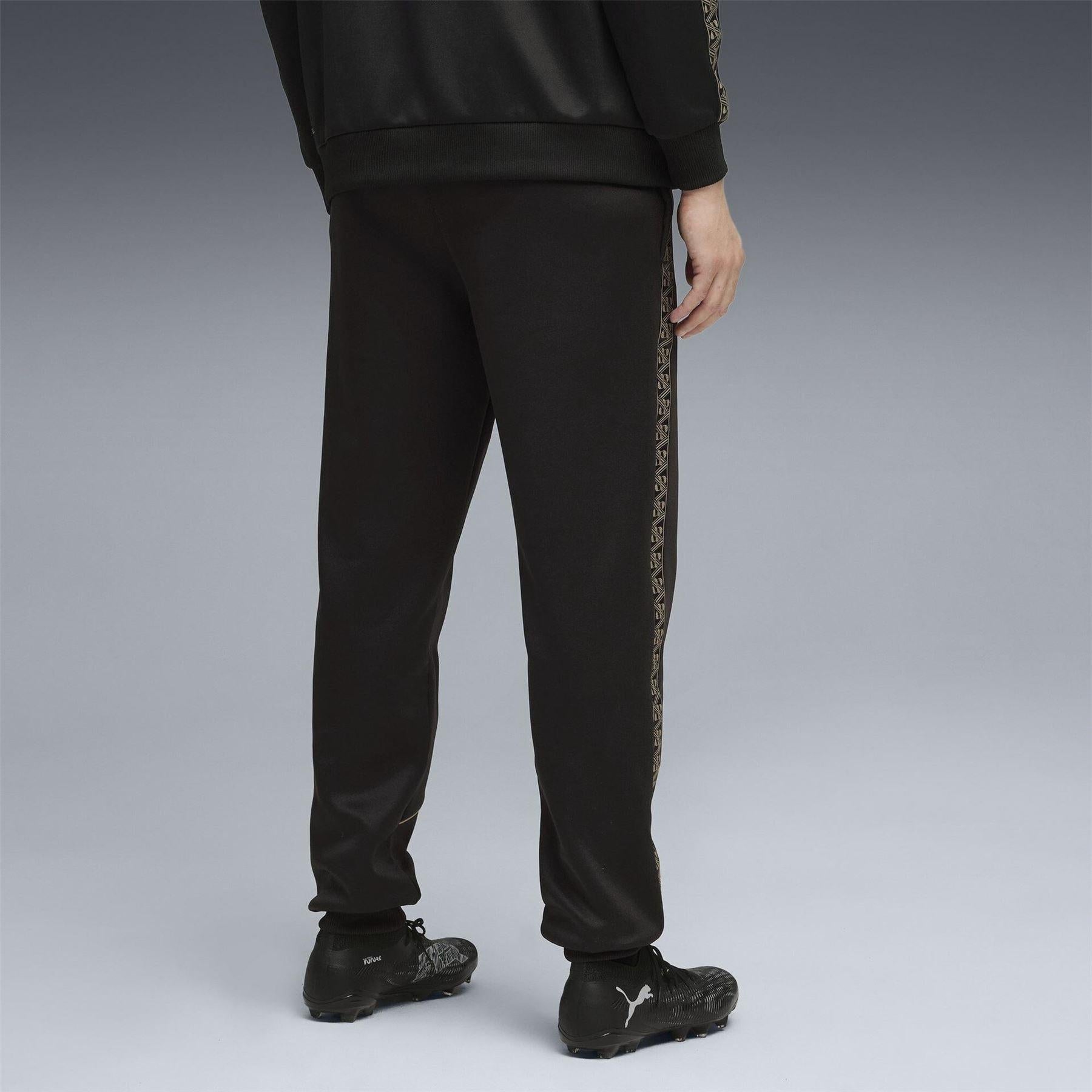 Black - Pack Shot - Puma Mens Eusebio 2025 Tracksuit Bottoms