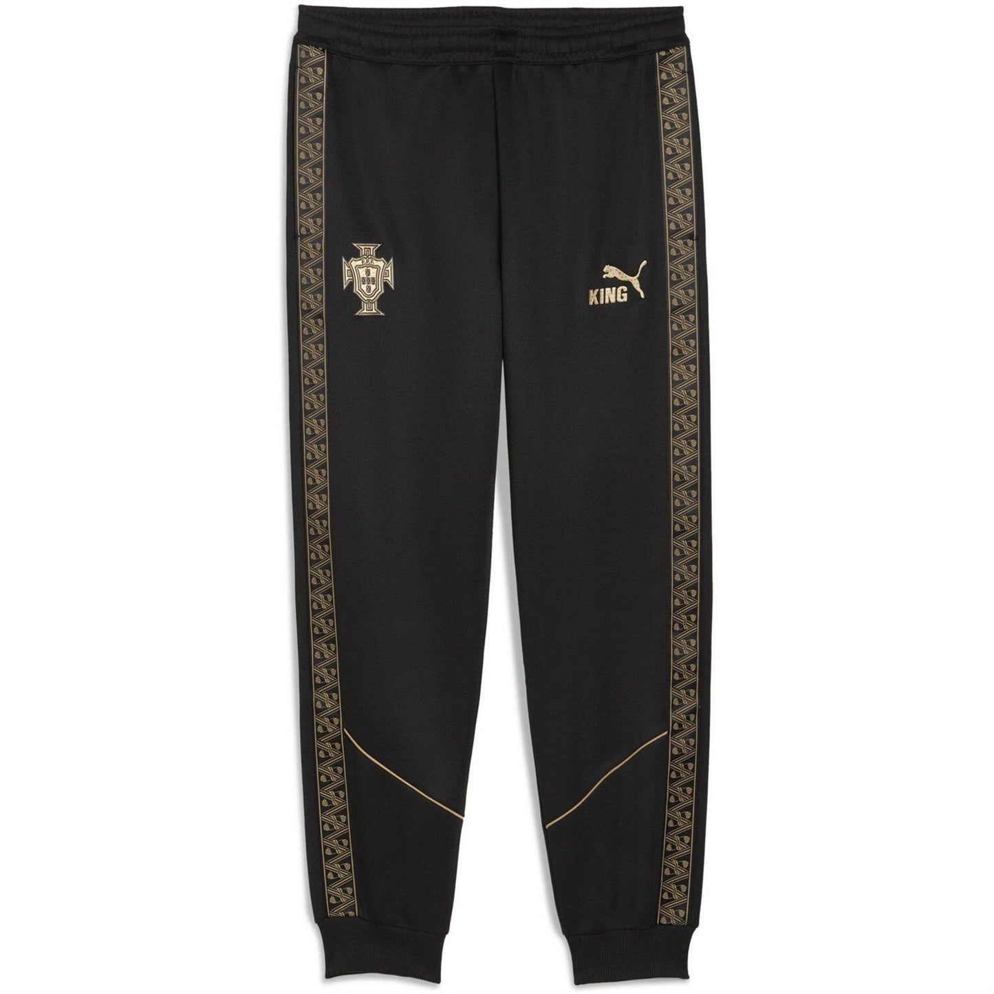 Black - Front - Puma Mens Eusebio 2025 Tracksuit Bottoms