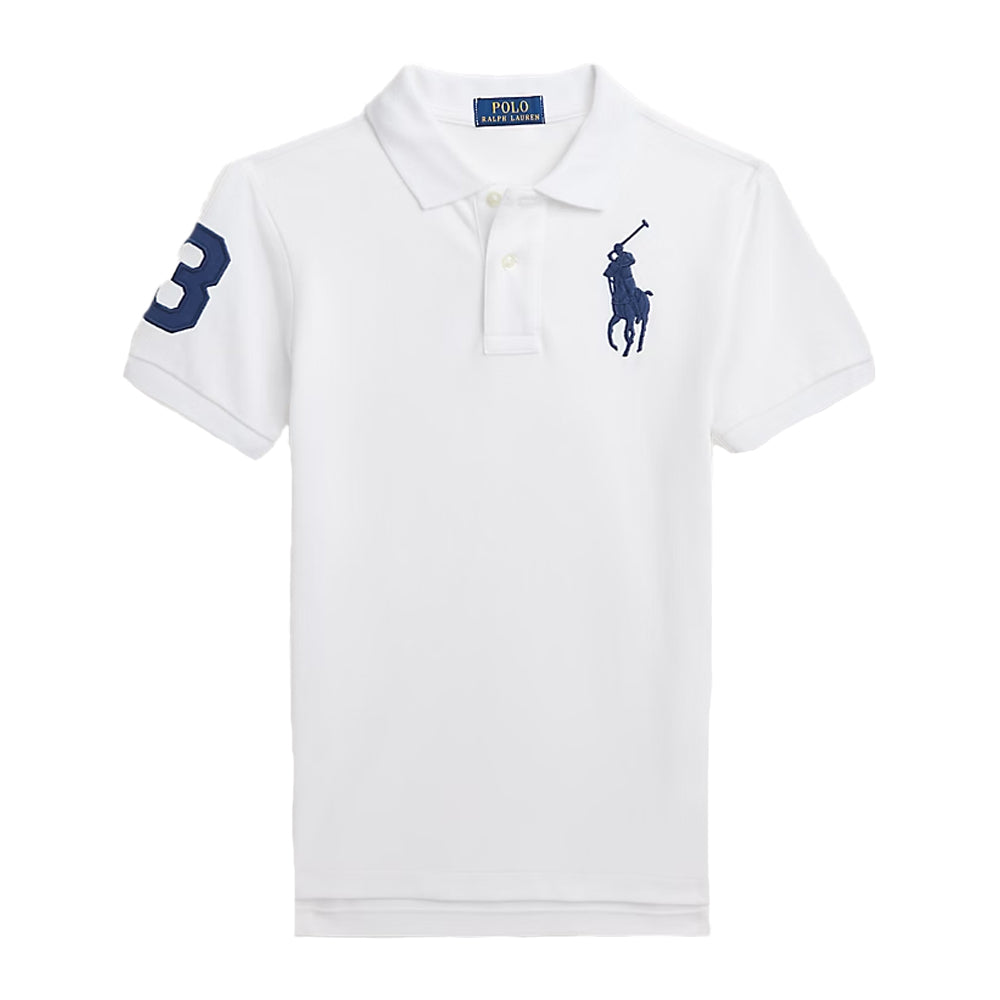 White - Front - Ralph Lauren Childrens-Kids Rugby Polo Shirt
