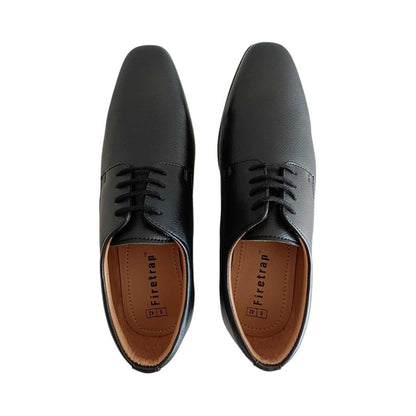 Black - Pack Shot - Firetrap Mens Low Heel Formal Shoes