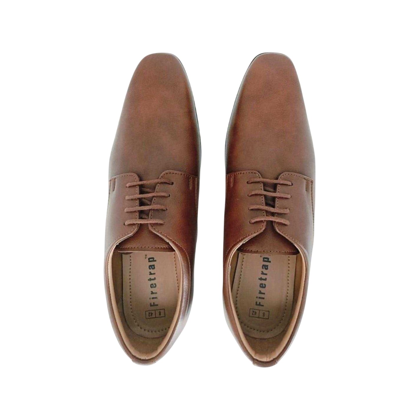 Brown - Side - Firetrap Mens Low Heel Formal Shoes