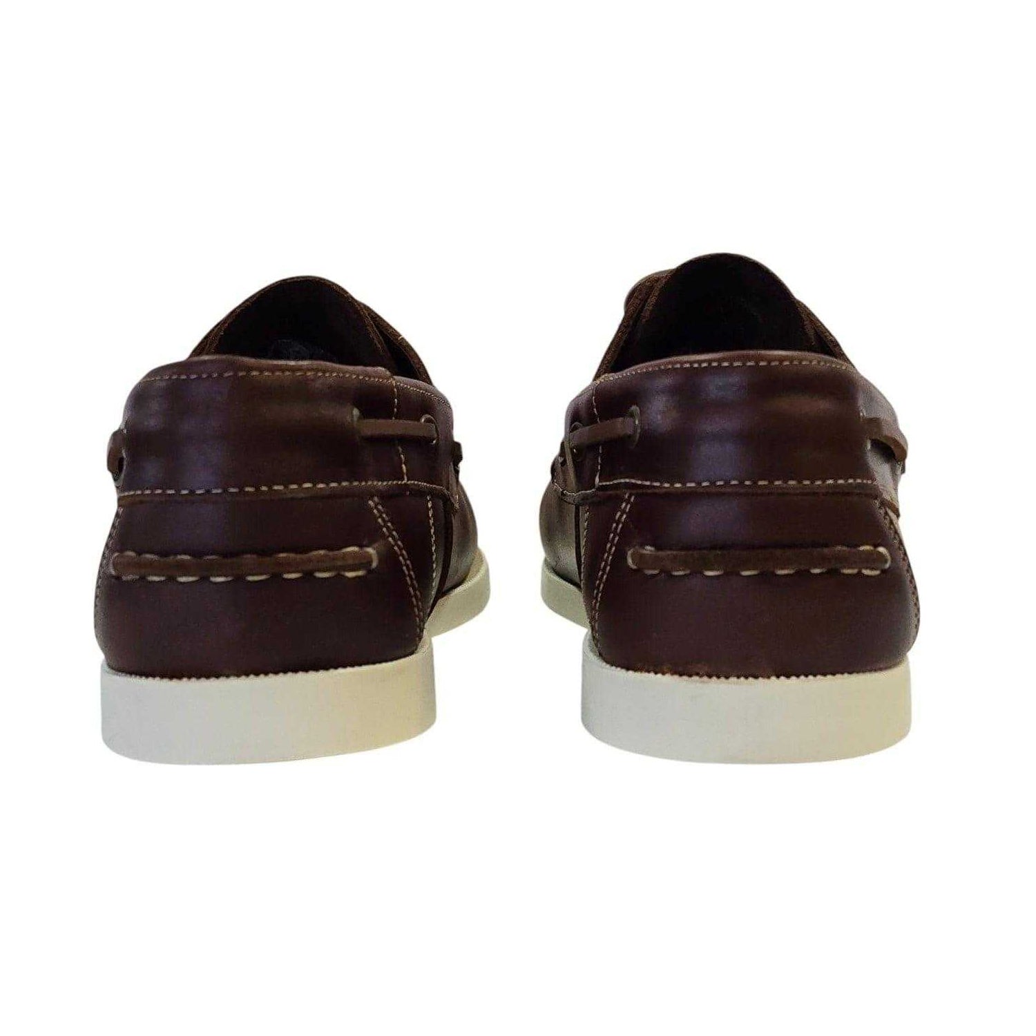 Bordeaux Red - Back - Nicholas Deakins Mens Monteiro Leather Boat Shoes