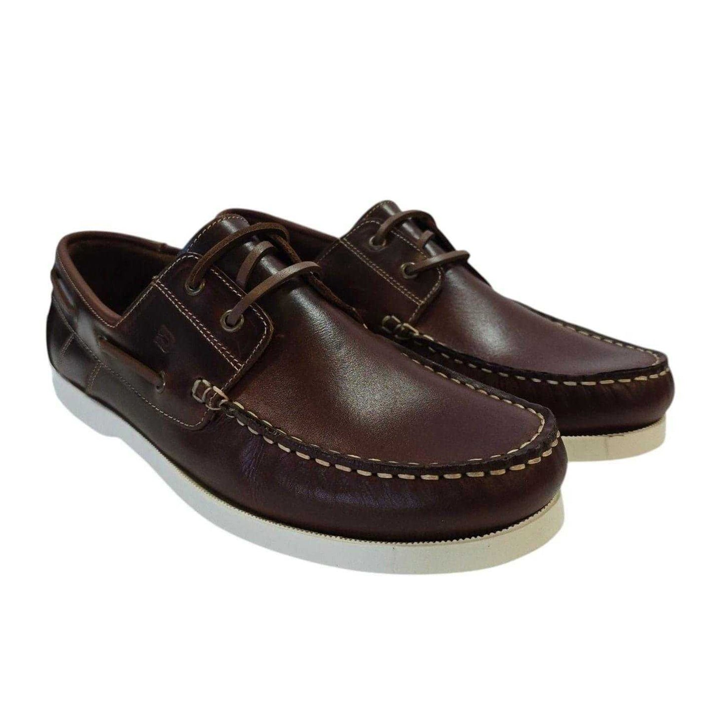 Bordeaux Red - Pack Shot - Nicholas Deakins Mens Monteiro Leather Boat Shoes