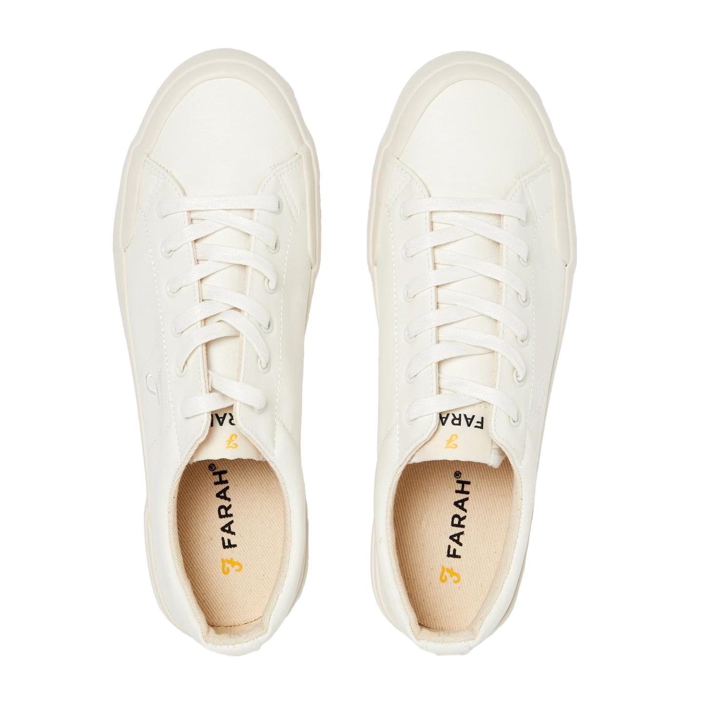 White - Side - Farah Mens Low Cut Shoes