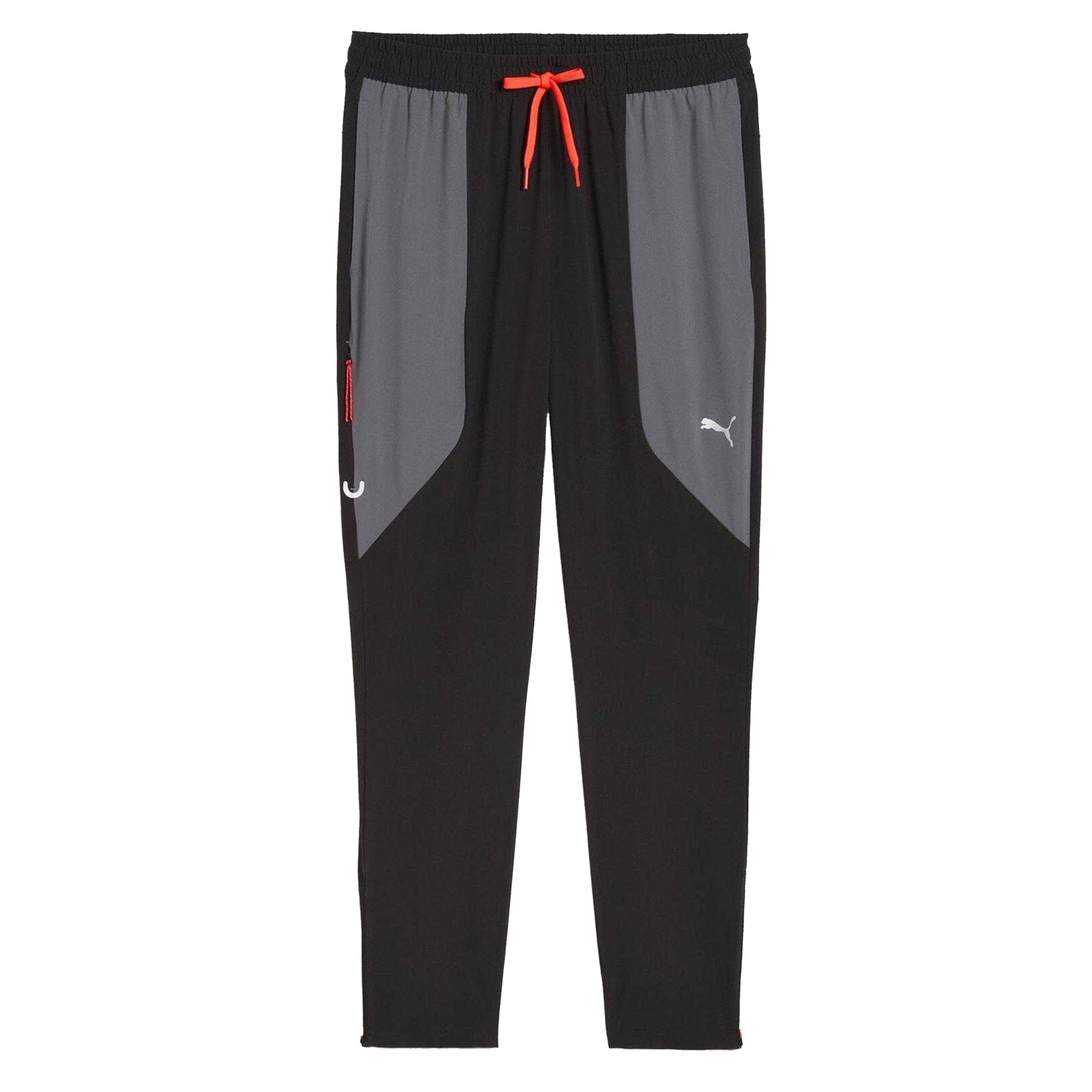 Black-Grey - Front - Puma Mens Flex Woven Joggers