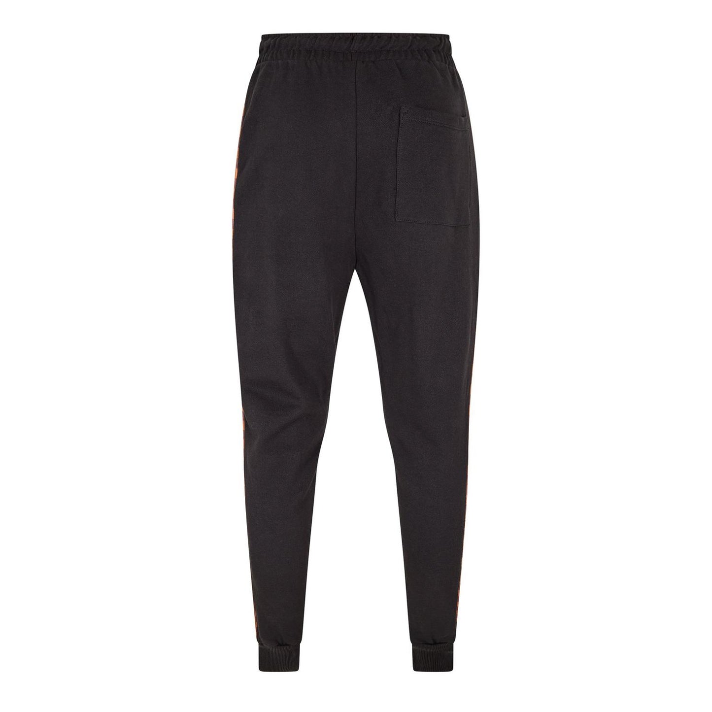 Black - Back - Criminal Damage Mens Trio Fleece Elasticated Hem Joggers