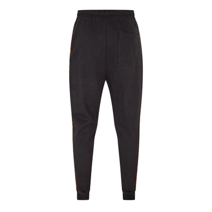 Black - Back - Criminal Damage Mens Trio Fleece Elasticated Hem Joggers
